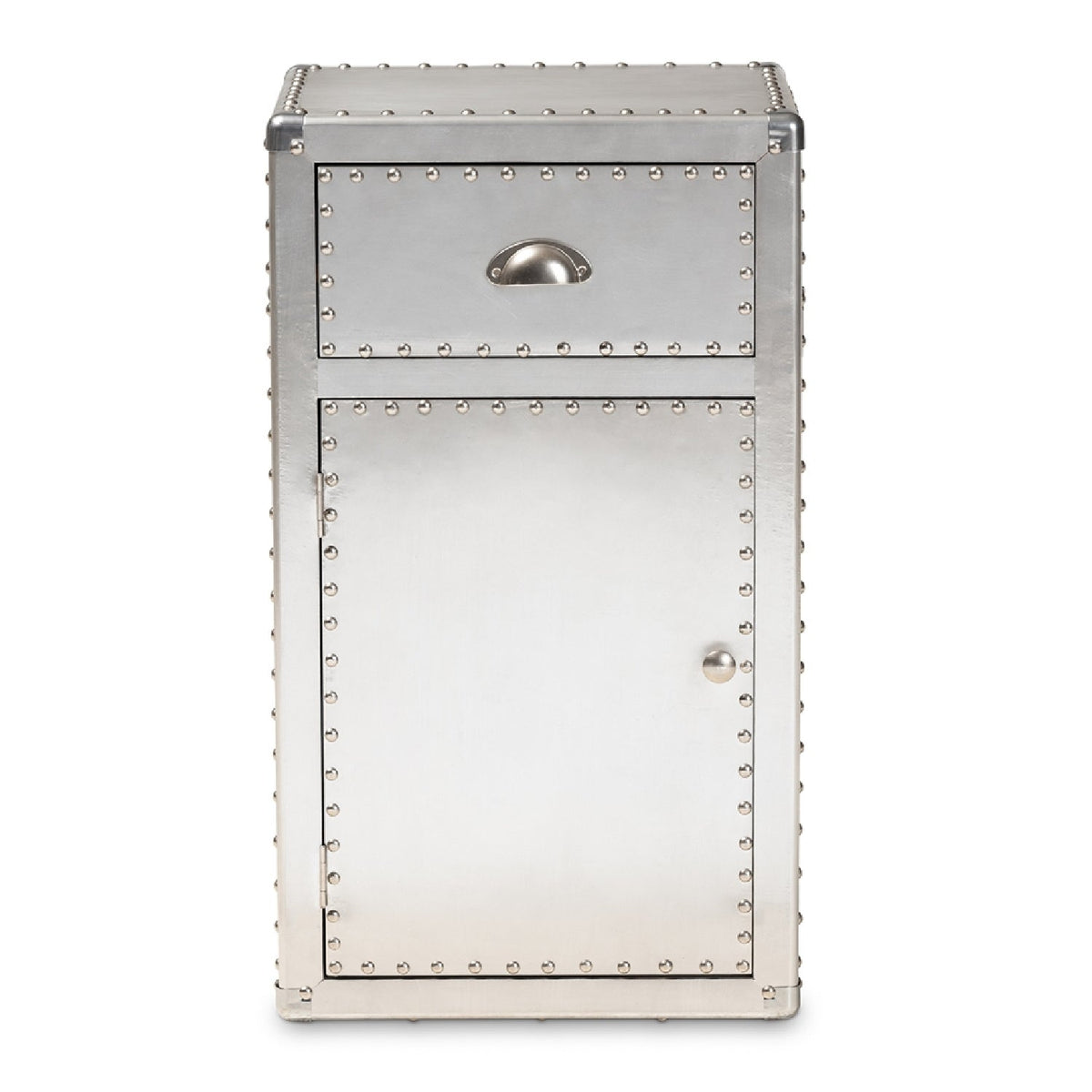 Modern European furniture - Silver Industrial Storage Cabinet - www.oroa.com