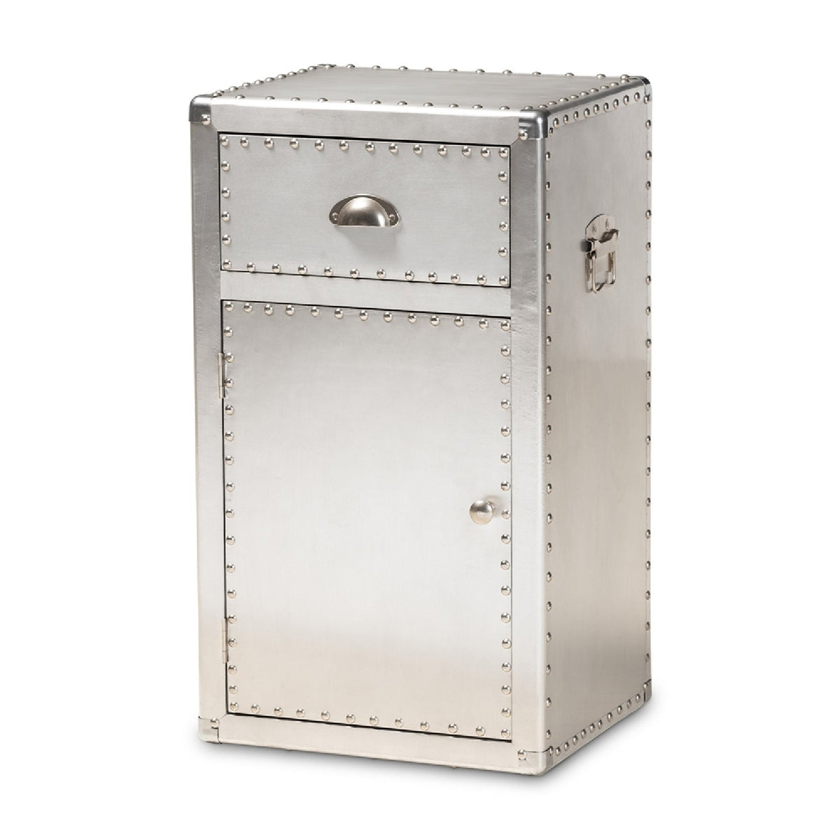 Modern European furniture - Silver Industrial Storage Cabinet - www.oroa.com