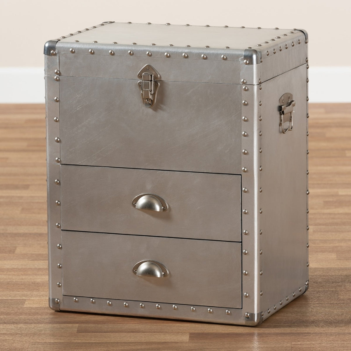 Modern European furniture - Silver Industrial Storage Cabinet - www.oroa.com