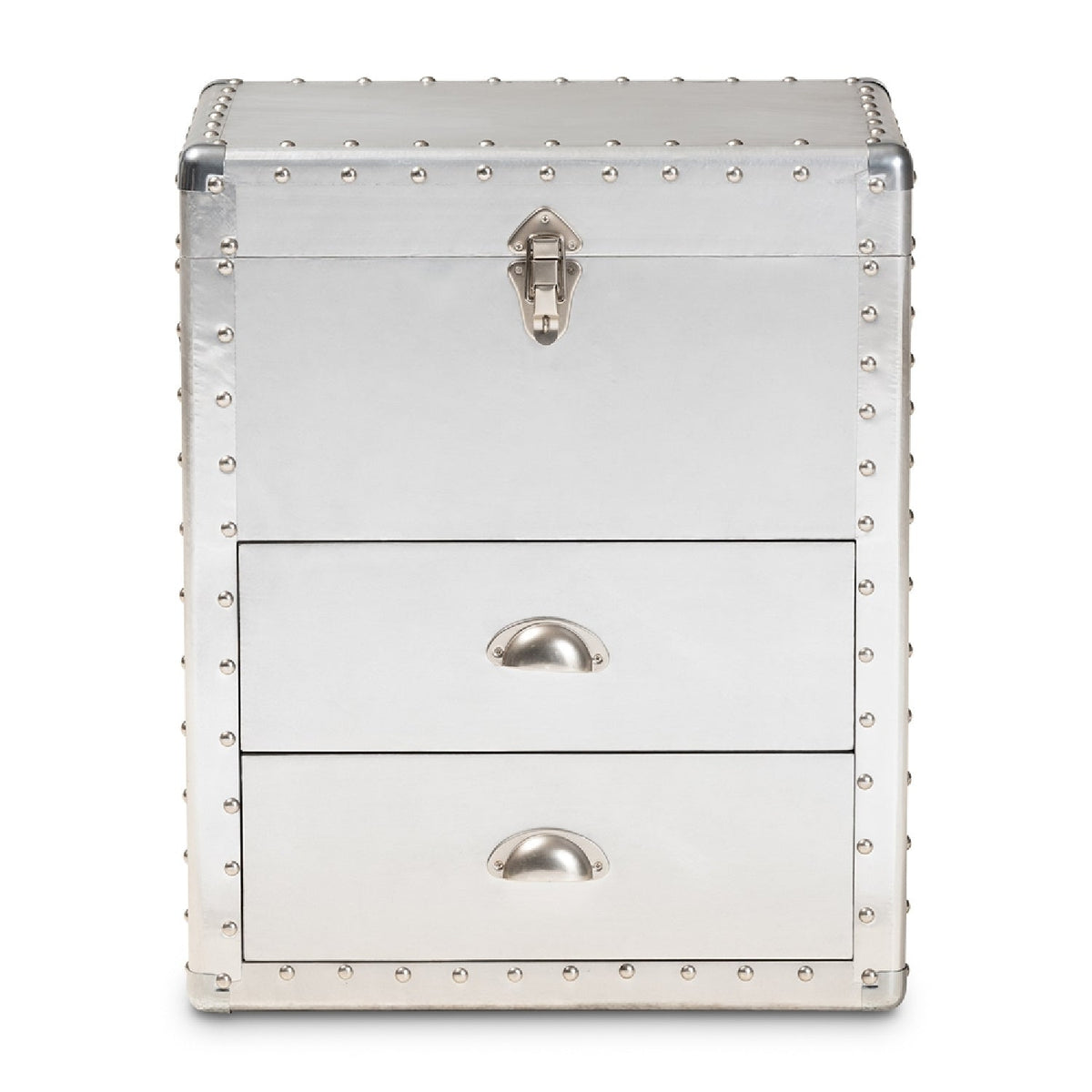 Modern European furniture - Silver Industrial Storage Cabinet - www.oroa.com