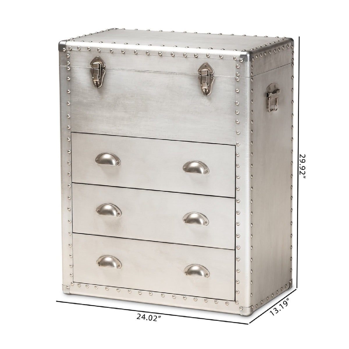 Modern European furniture - Silver Industrial Storage Cabinet - www.oroa.com