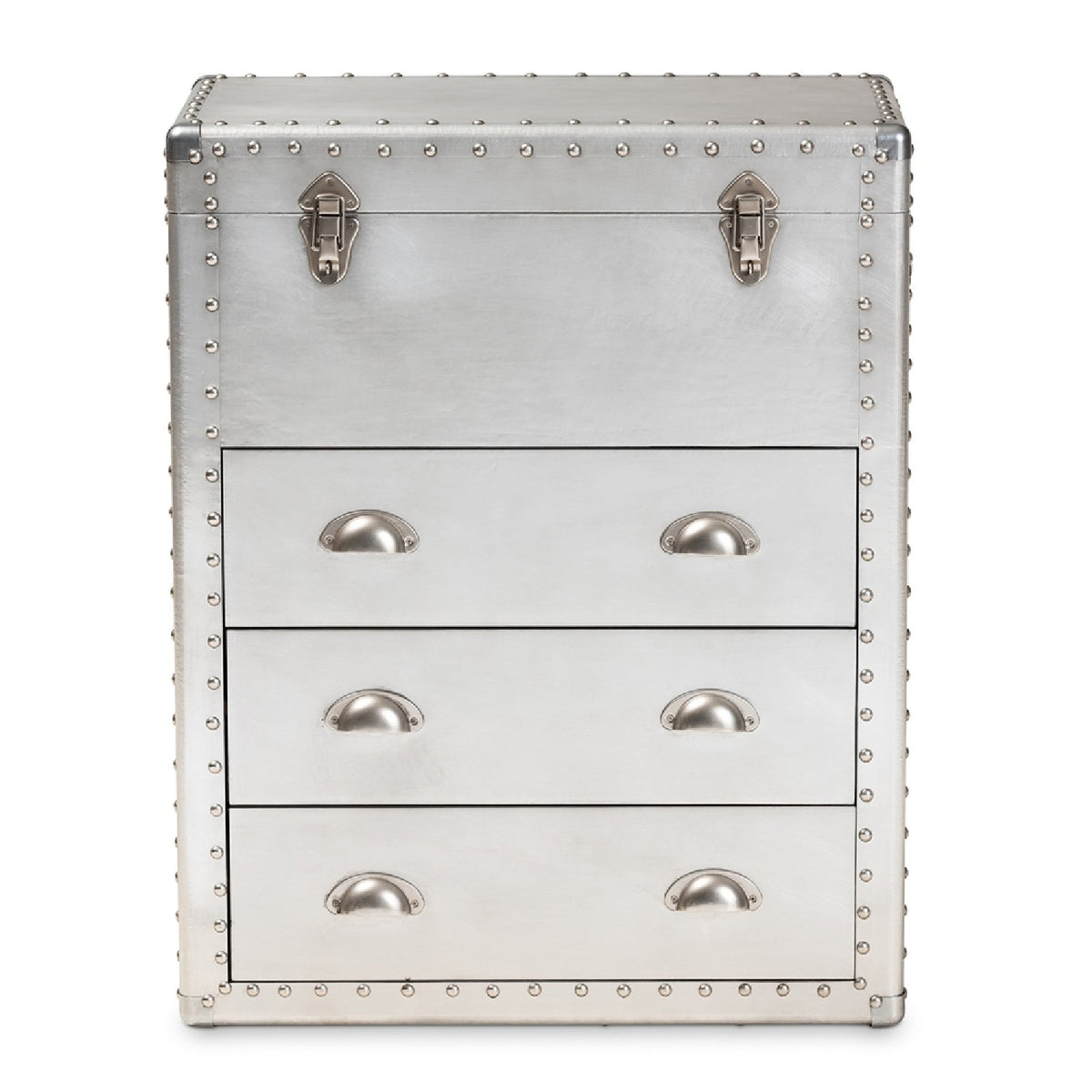 Modern European furniture - Silver Industrial Storage Cabinet - www.oroa.com