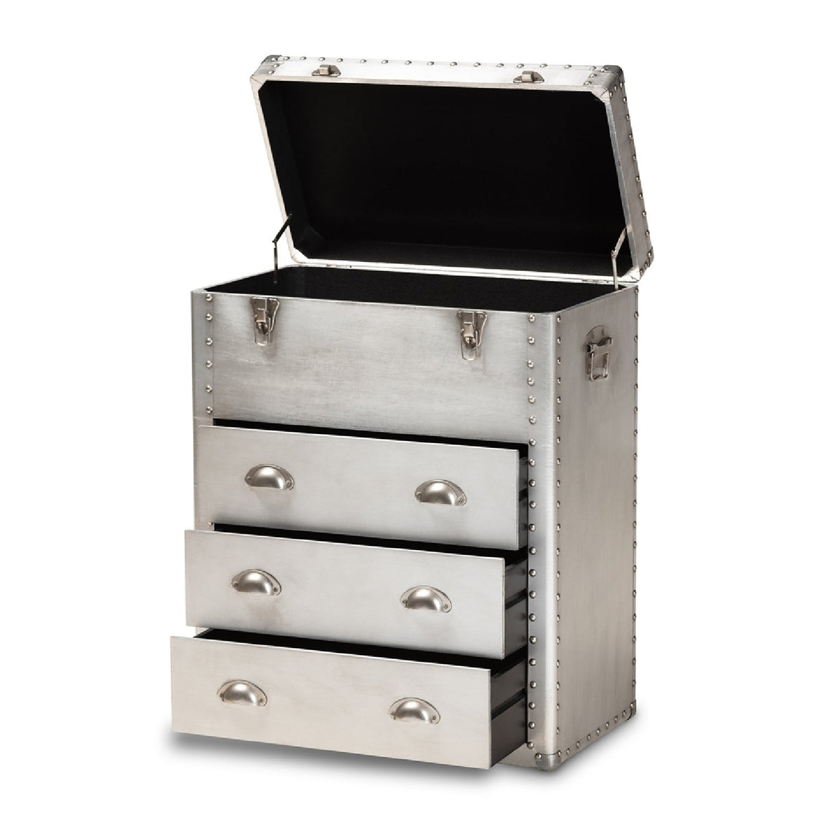 Modern European furniture - Silver Industrial Storage Cabinet - www.oroa.com