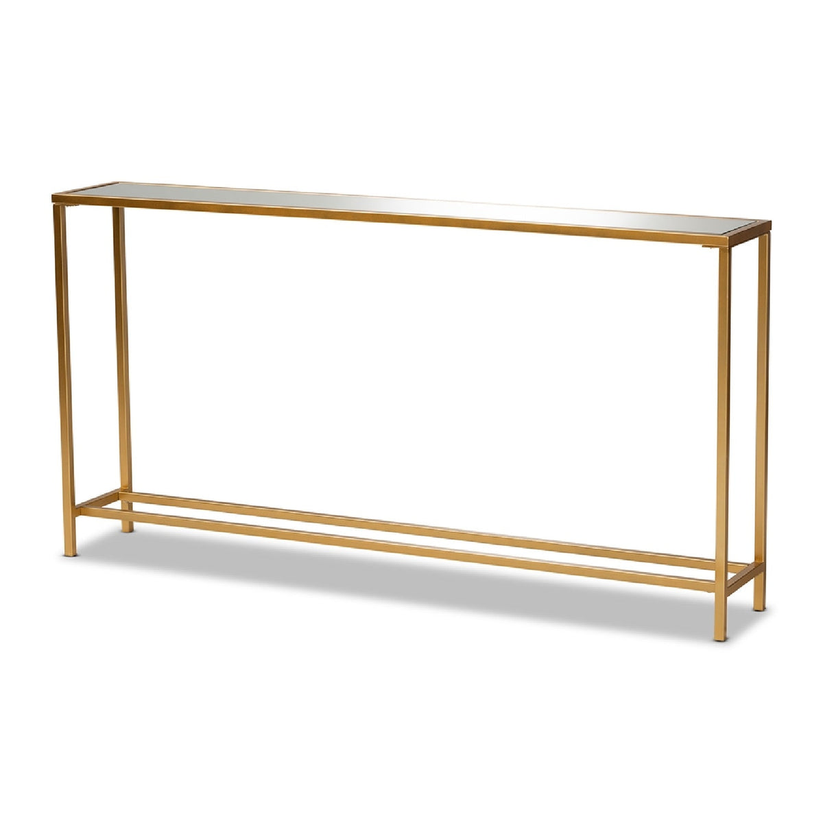 Modern European furniture - Gold Framed Glass Console Table - www.oroa.com