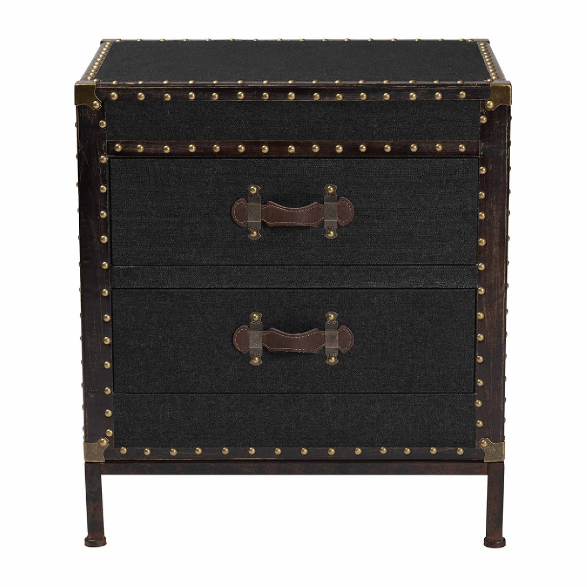 Modern European furniture - Black Canvas Trunk End Table - www.oroa.com