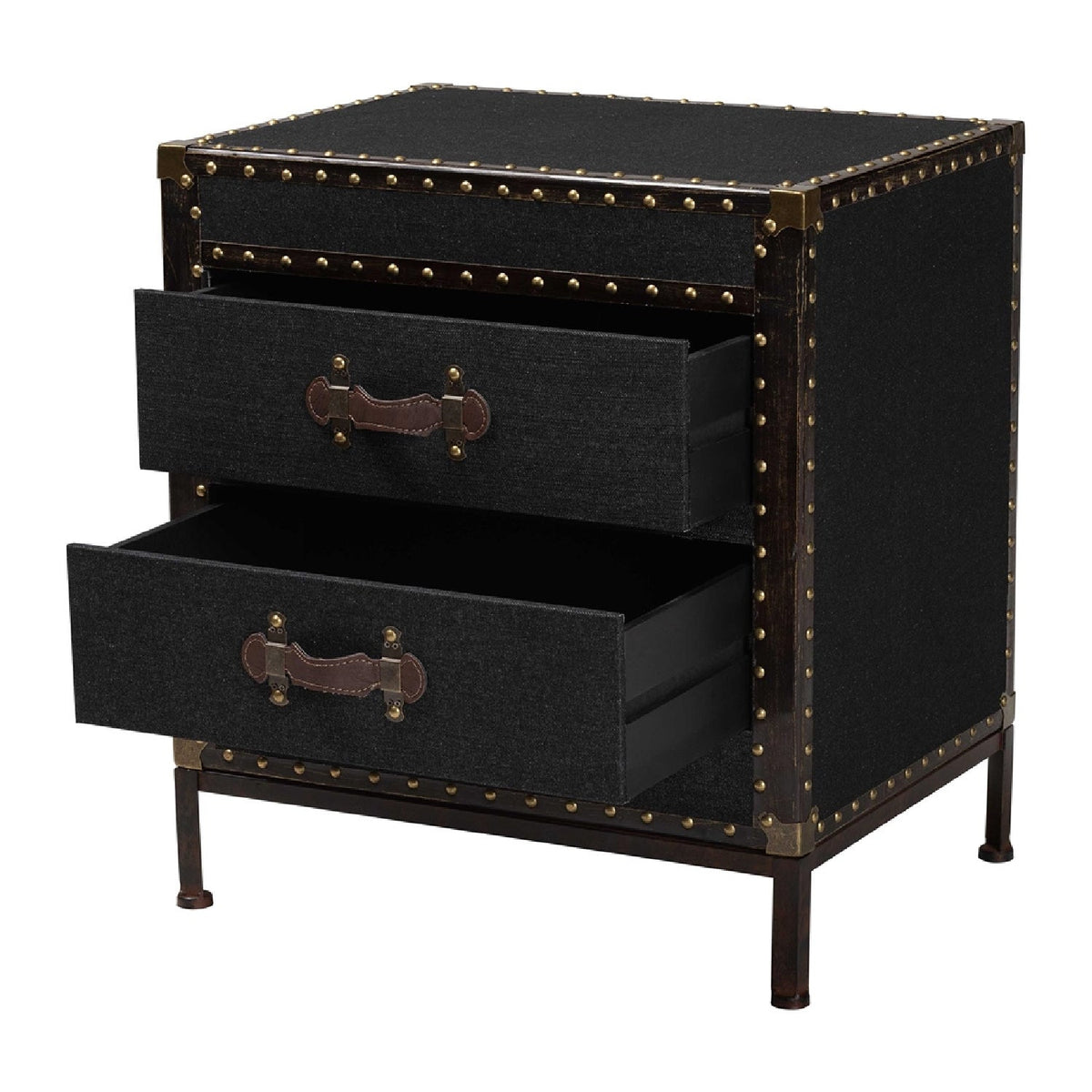 Modern European furniture - Black Canvas Trunk End Table - www.oroa.com