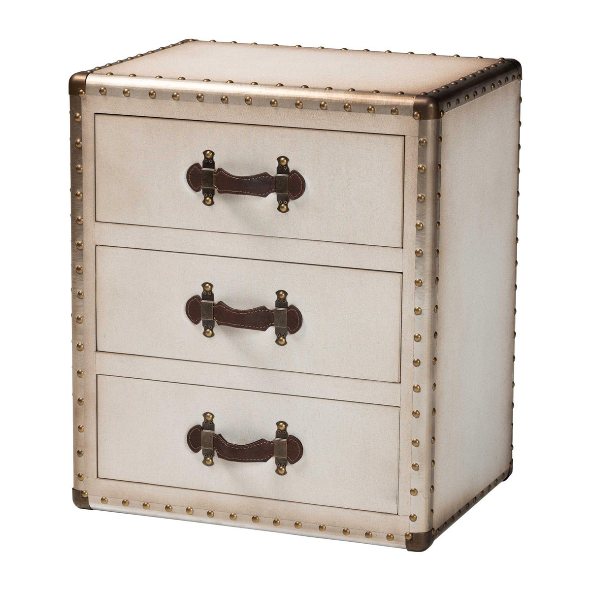Modern European furniture - Vintage 3 Drawer End Table - www.oroa.com