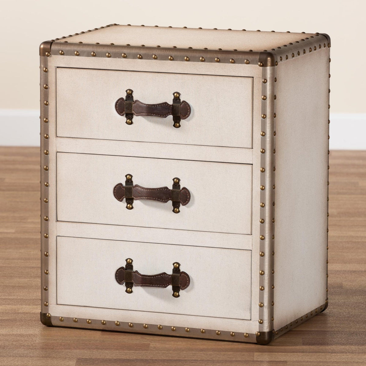 Modern European furniture - Vintage 3 Drawer End Table - www.oroa.com
