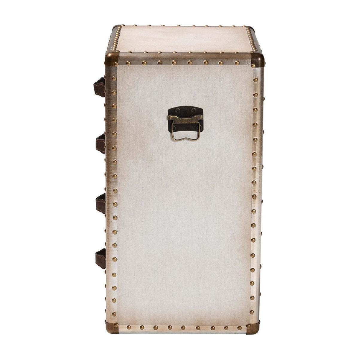 Modern European furniture - Vintage Metal 4 Drawer End Table - www.oroa.com