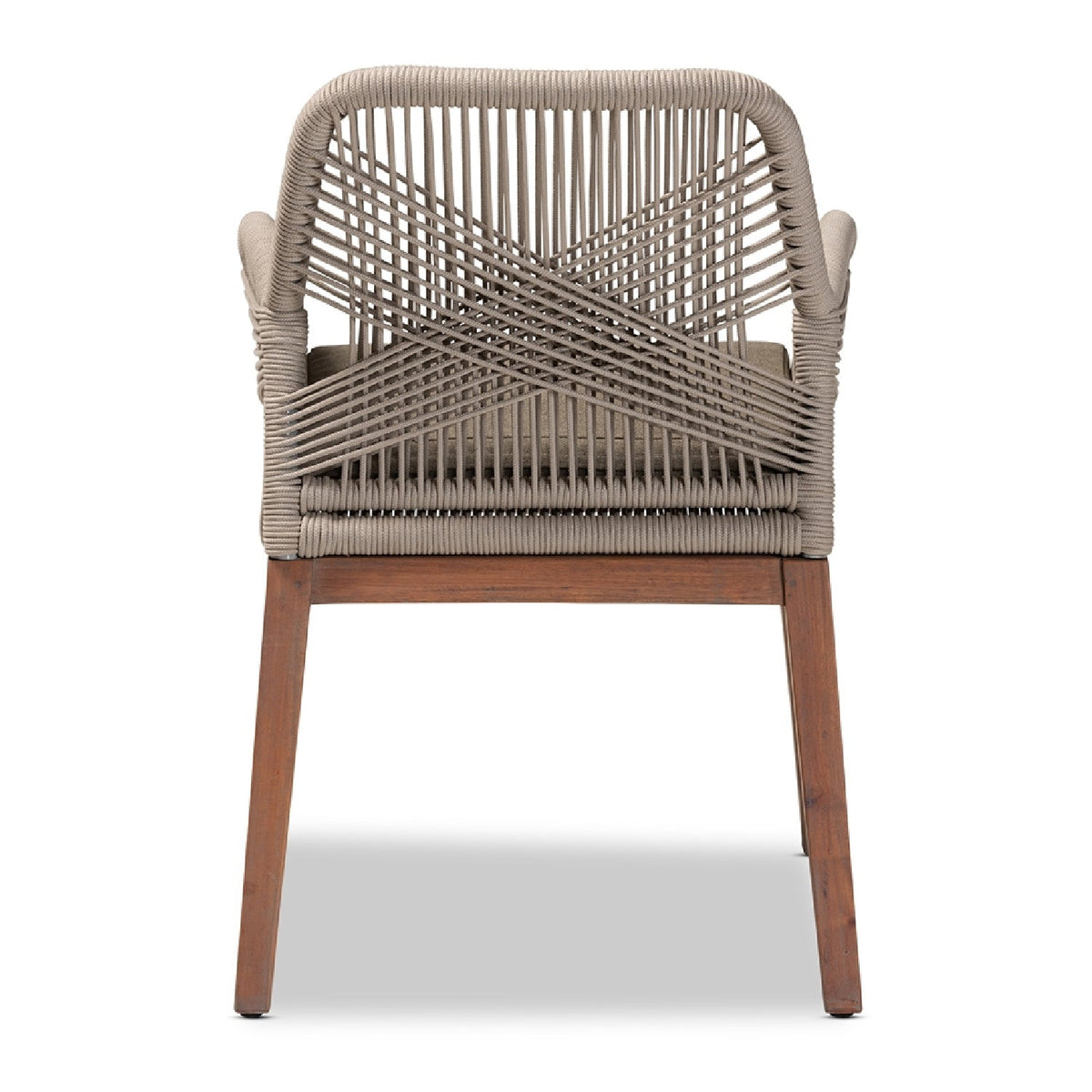 Modern European furniture - Gray Woven Rope Dining Chair - www.oroa.com