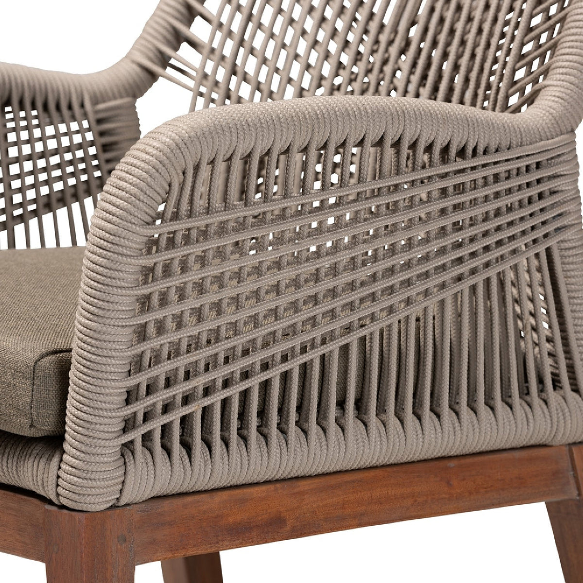 Modern European furniture - Gray Woven Rope Dining Chair - www.oroa.com