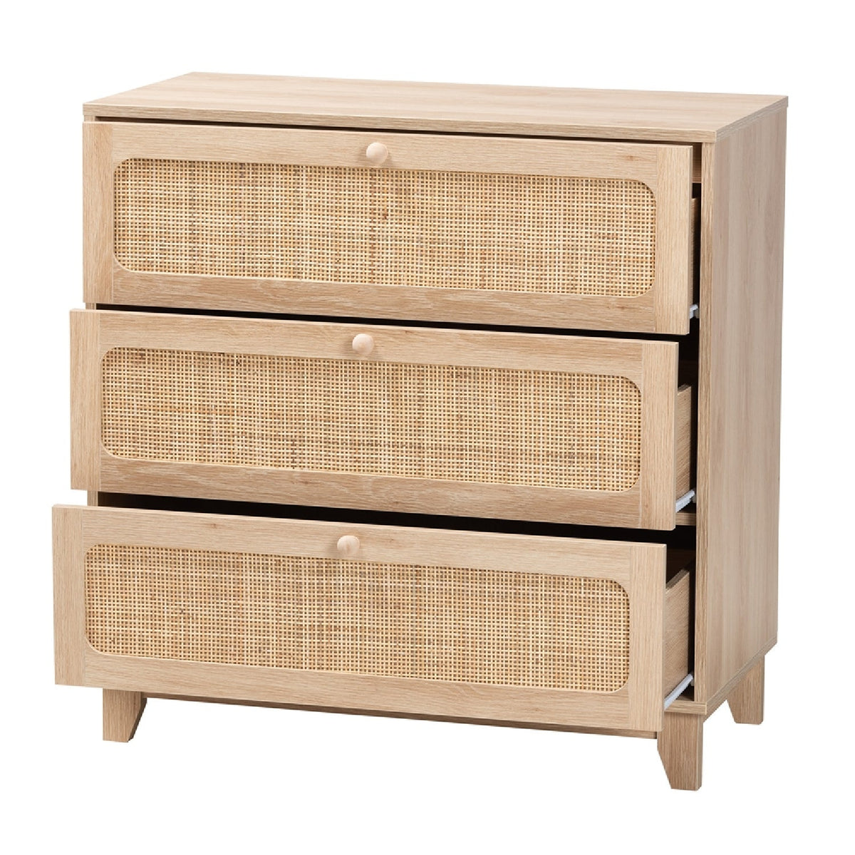 Modern European furniture - Oak Japandi 3 Drawer Cabinet - www.oroa.com