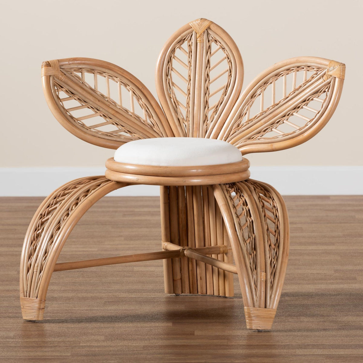 Modern European furniture - Flower Inspired Rattan Accent Chair - www.oroa.com