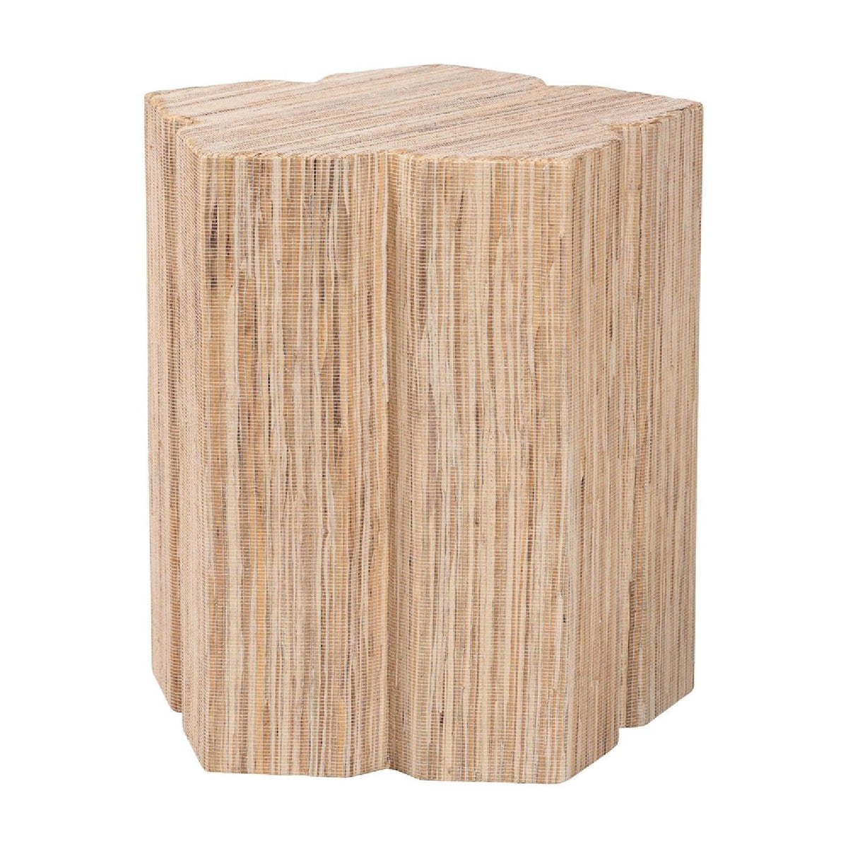 Modern European furniture - Grasscloth Flower Inspired End Table - www.oroa.com