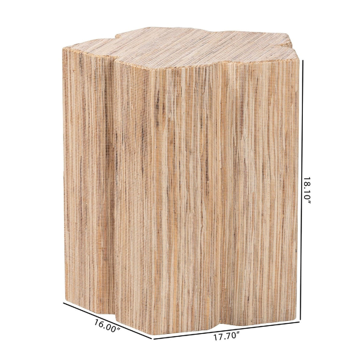 Modern European furniture - Grasscloth Flower Inspired End Table - www.oroa.com