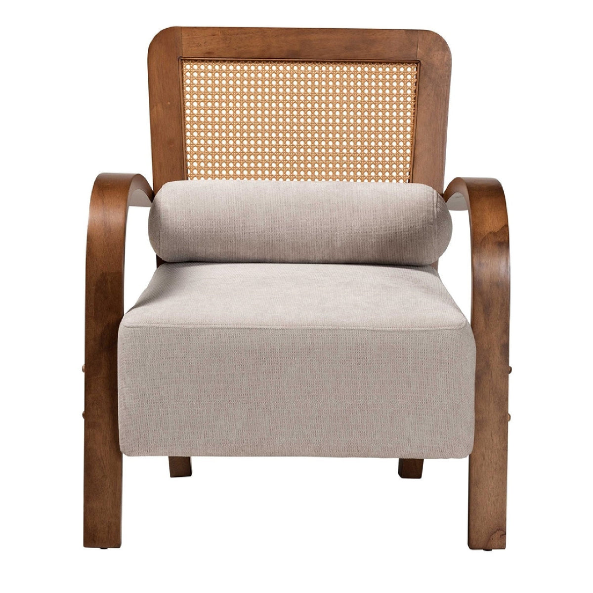 Modern European furniture - Gray Padded Japandi Lounge Chair - www.oroa.com