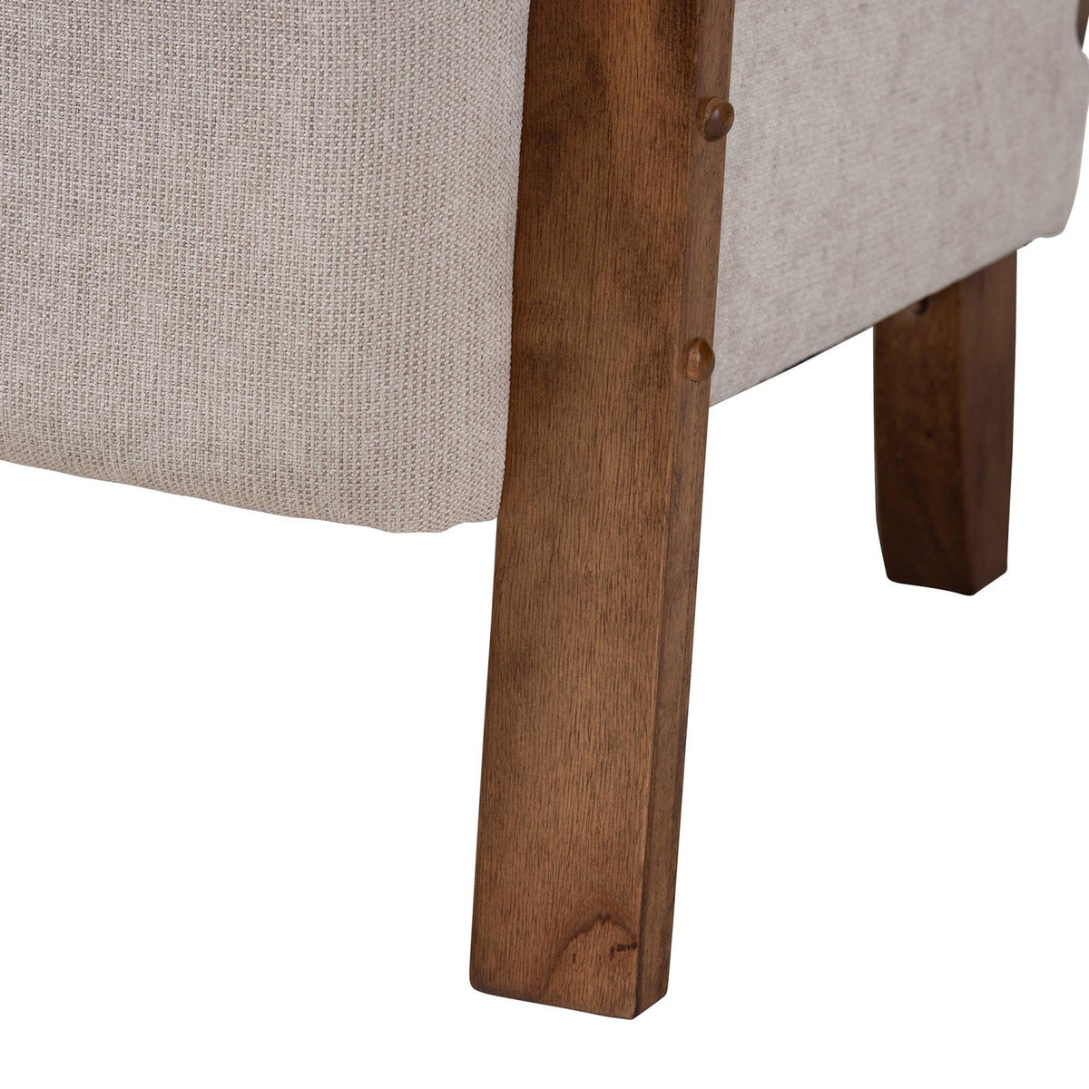 Modern European furniture - Gray Padded Japandi Lounge Chair - www.oroa.com