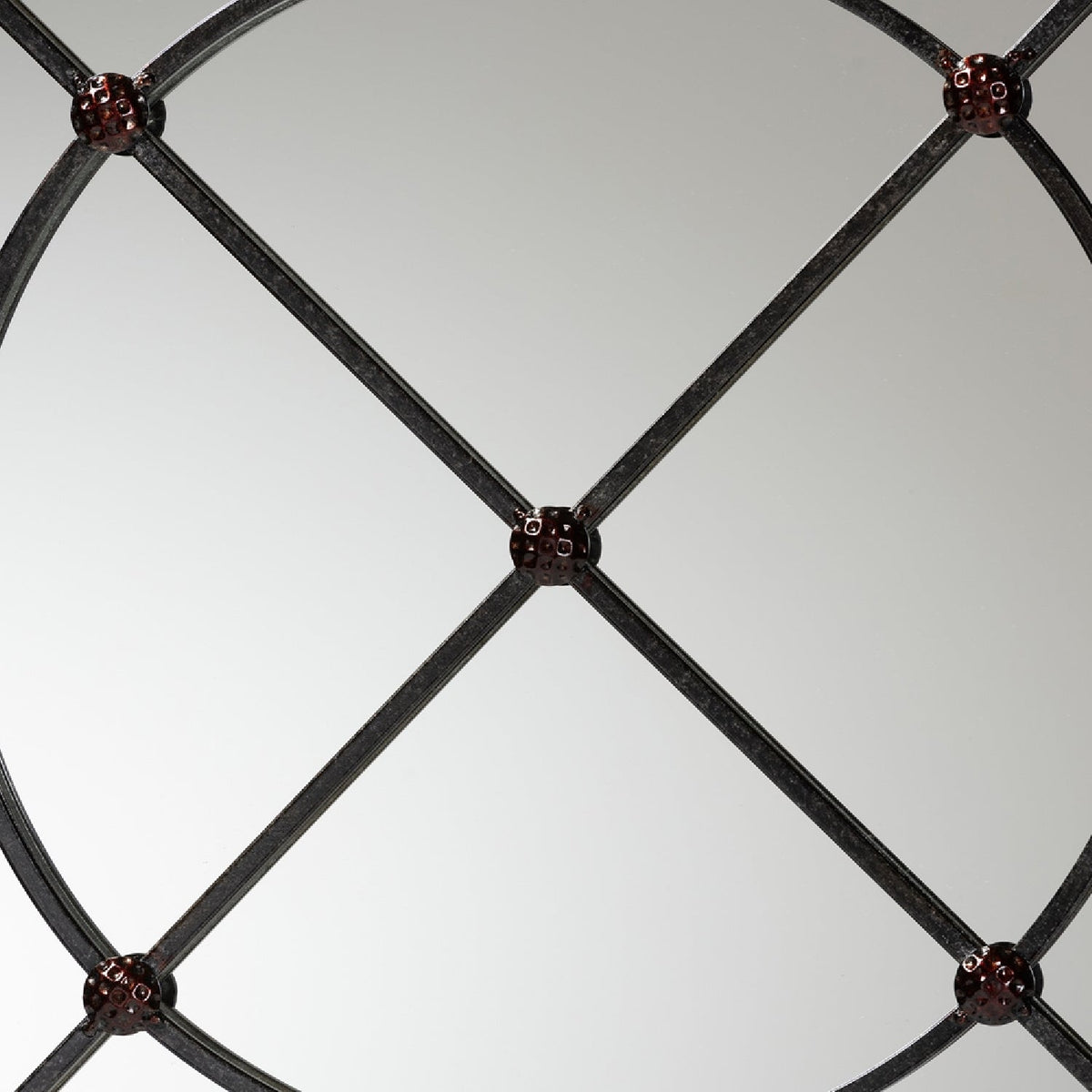 Modern European furniture - Metal Framed Round Wall Mirror - www.oroa.com