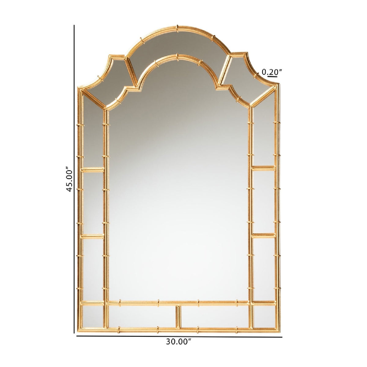 Contract furniture - Antique Goldleaf Accent Wall Mirror - www.oroatrade.com