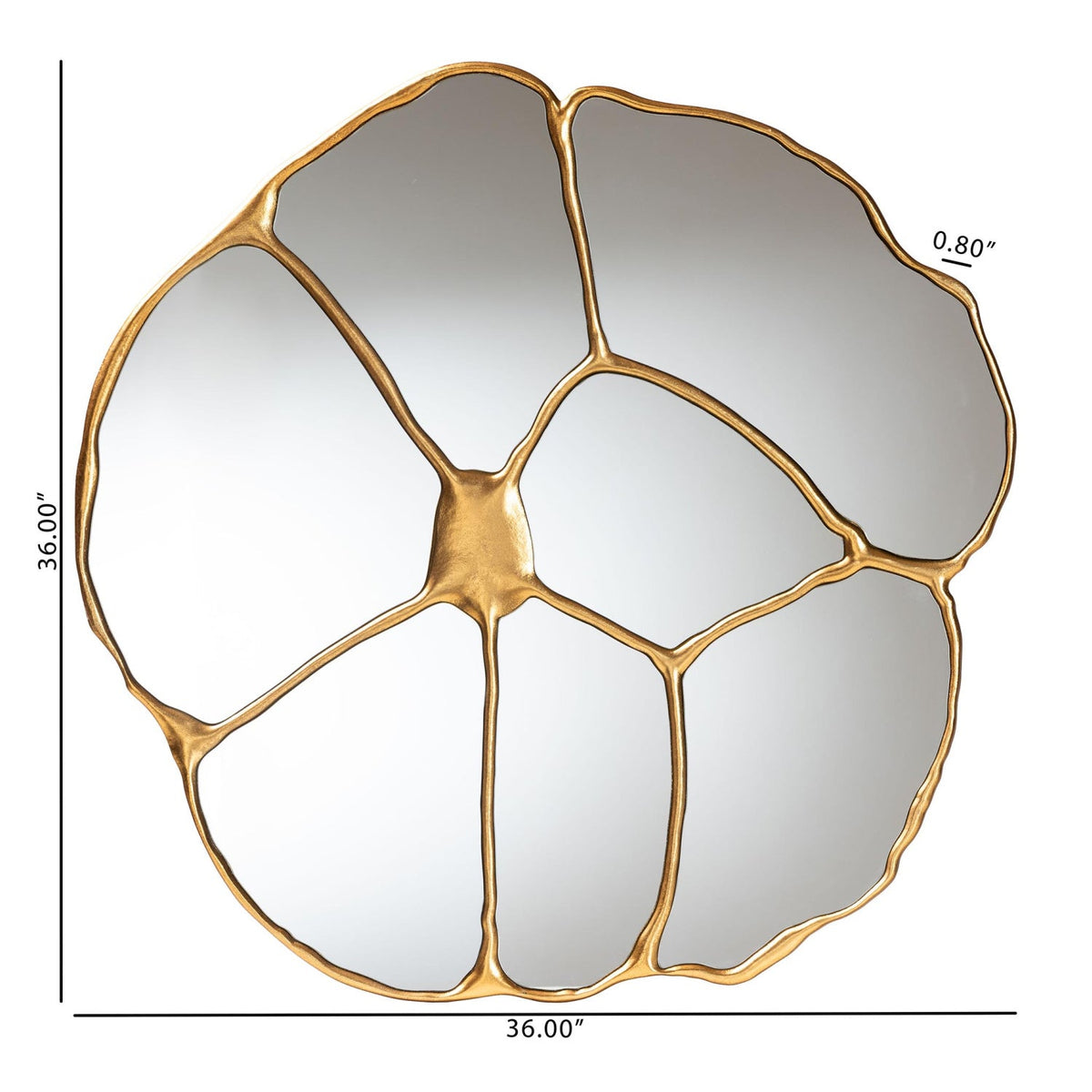 Hospitality furniture - Gold Flower Accent Wall Mirror - www.oroatrade.com