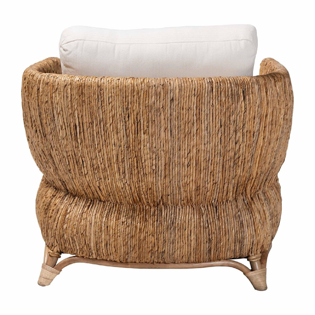 Modern European furniture -Cushioned Woven Seagrass Lounge Chair- www.oroa.com
