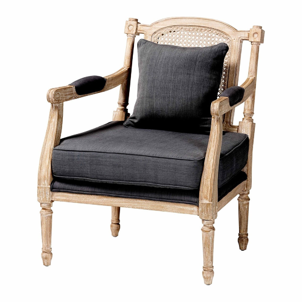 Modern European furniture - Carved Wood Framed Accent Chair - www.oroa.com