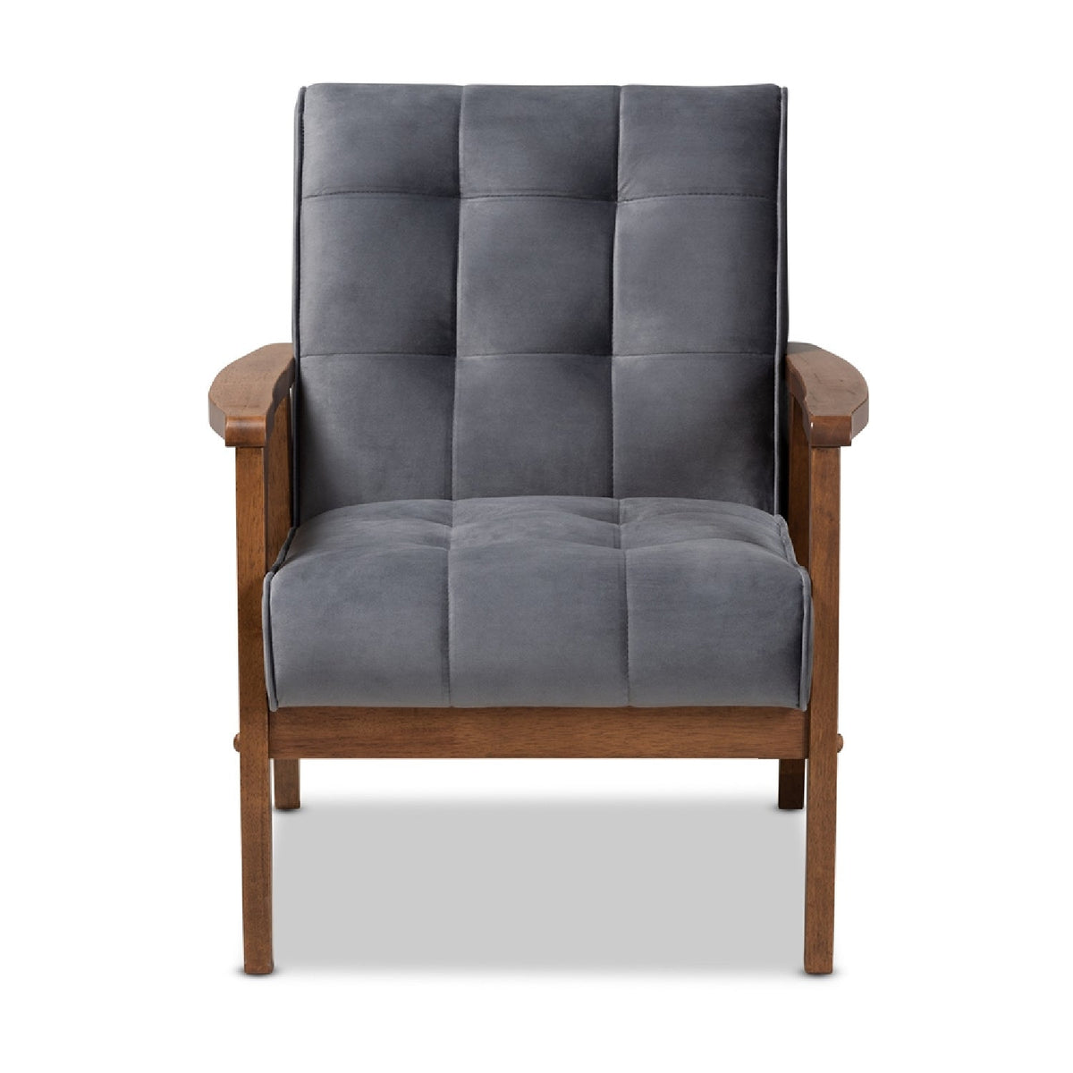 Modern European furniture - Tufted Velvet Accent Chair - www.oroa.com