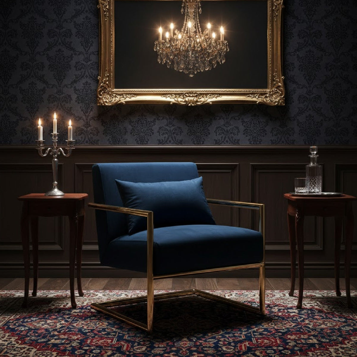 Modern European furniture - Velvet Cantilevered Lounge Chair - www.oroa.com