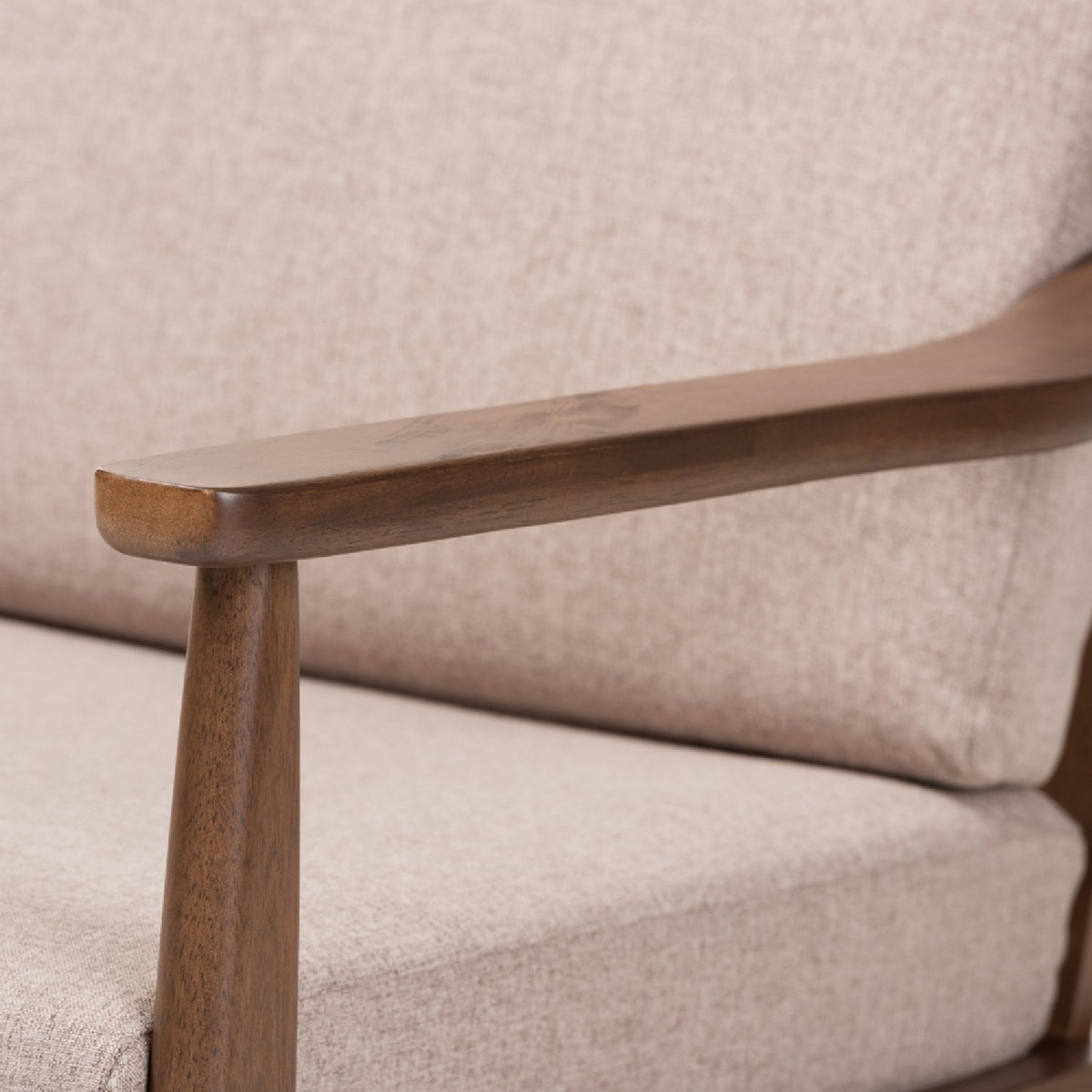 Modern European furniture - Walnut Framed Lounge Chair - www.oroa.com