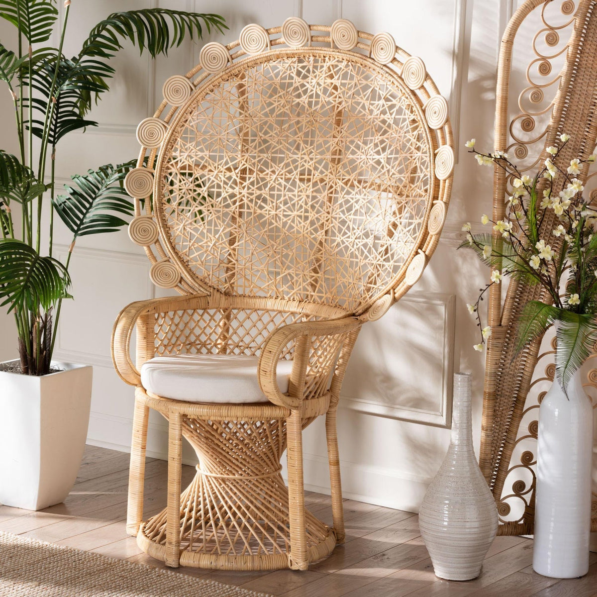 Modern European furniture - Modern Boho Peacock Accent Chair - www.oroa.com