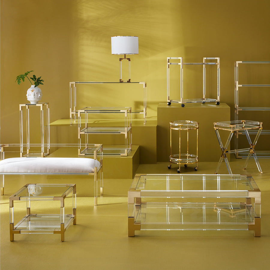 Clear Acrylic Column Table Lamp | Jonathan Adler Jacques | Oroa.com