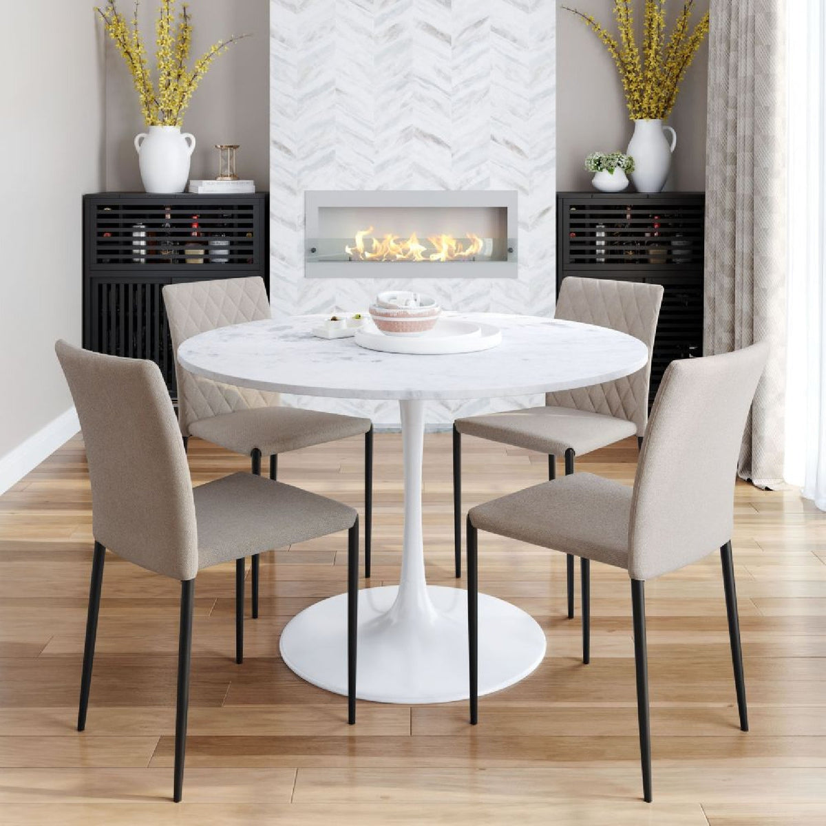 White Pedestal Dining Table | OROA Modern Phoenix | Oroa.com