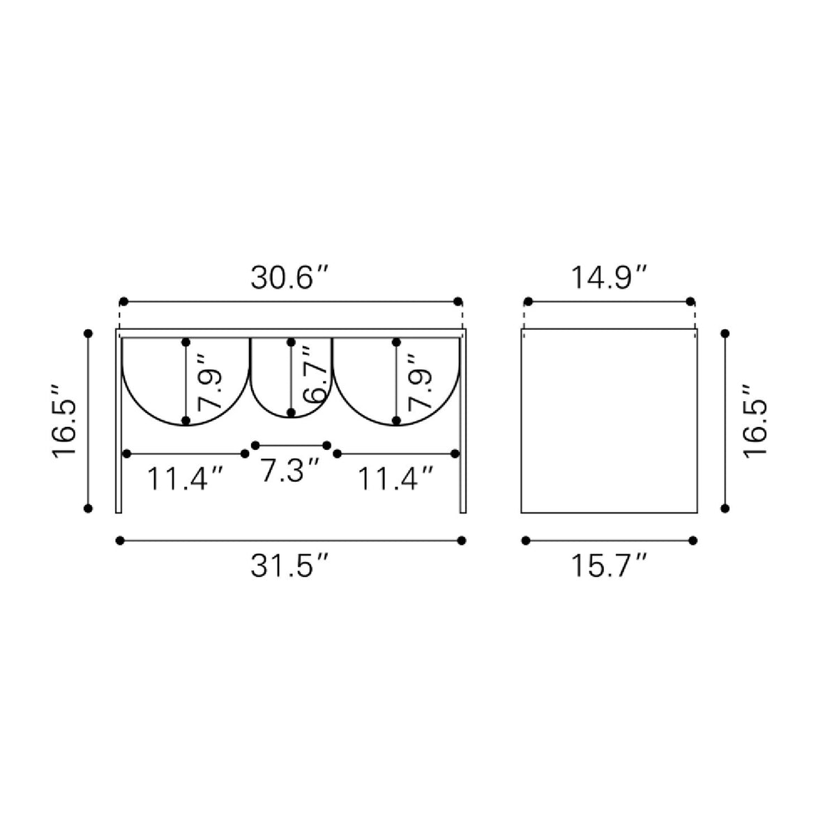 Rectangular Black Glass Coffee Table | OROA Modern Aveiro