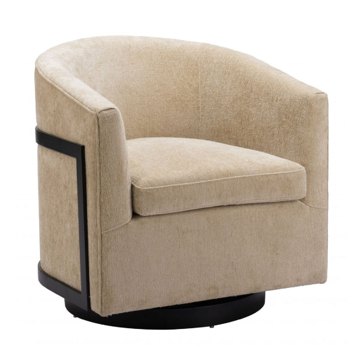 Golden Beige Swivel Chair | OROA Modern Hanko