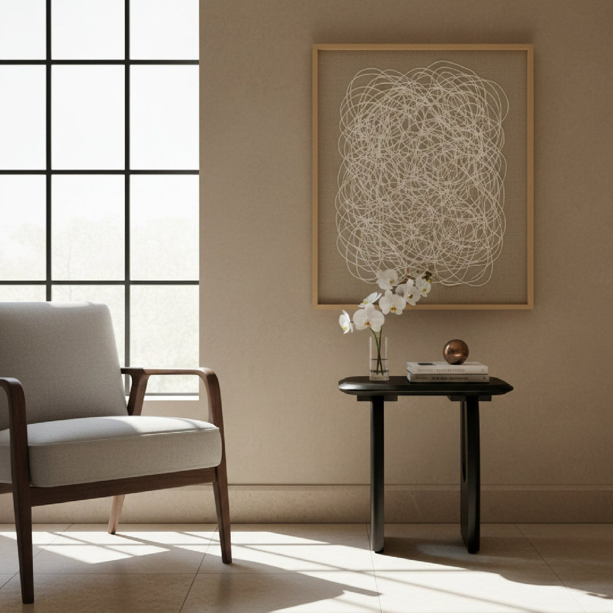 Black Acacia Wood Accent Table | OROA Modern Arasan