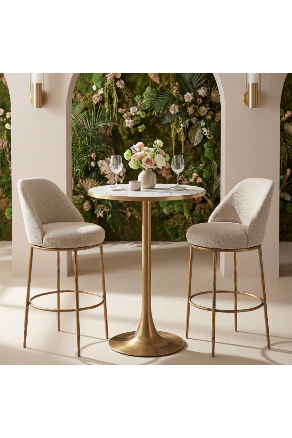 Beige Swivel Bar Stool | OROA Modern Nordhavn | Oroa.com