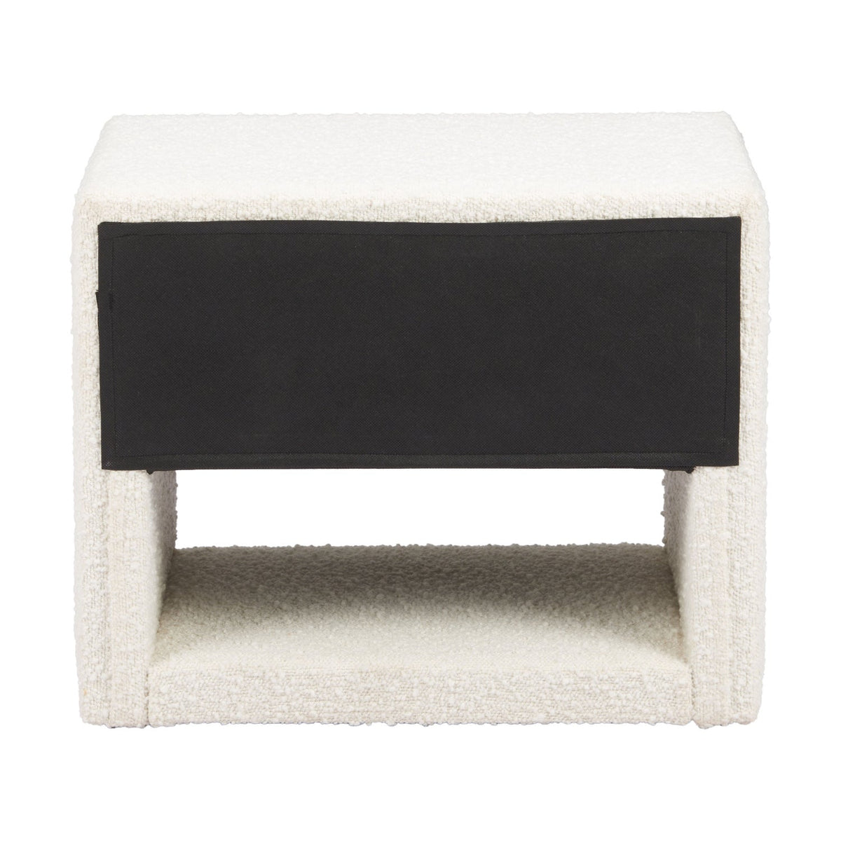 White Fabric 1-Drawer Nightstand | OROA Modern Barris | Oroa.com