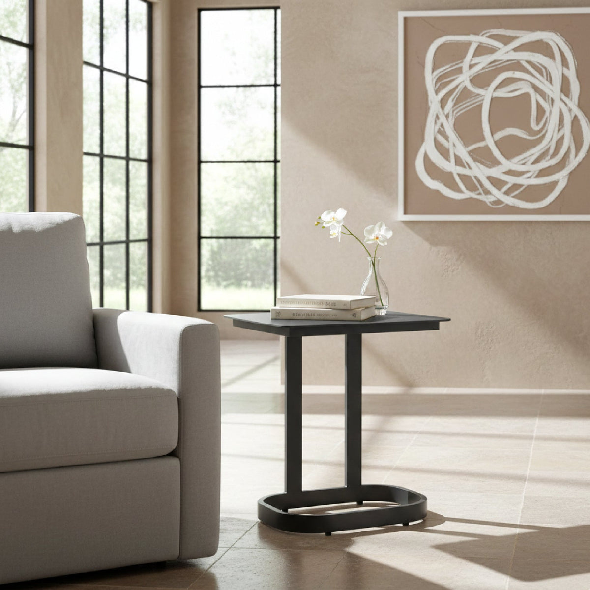 Outdoor Aluminum End Table | OROA Modern Friss