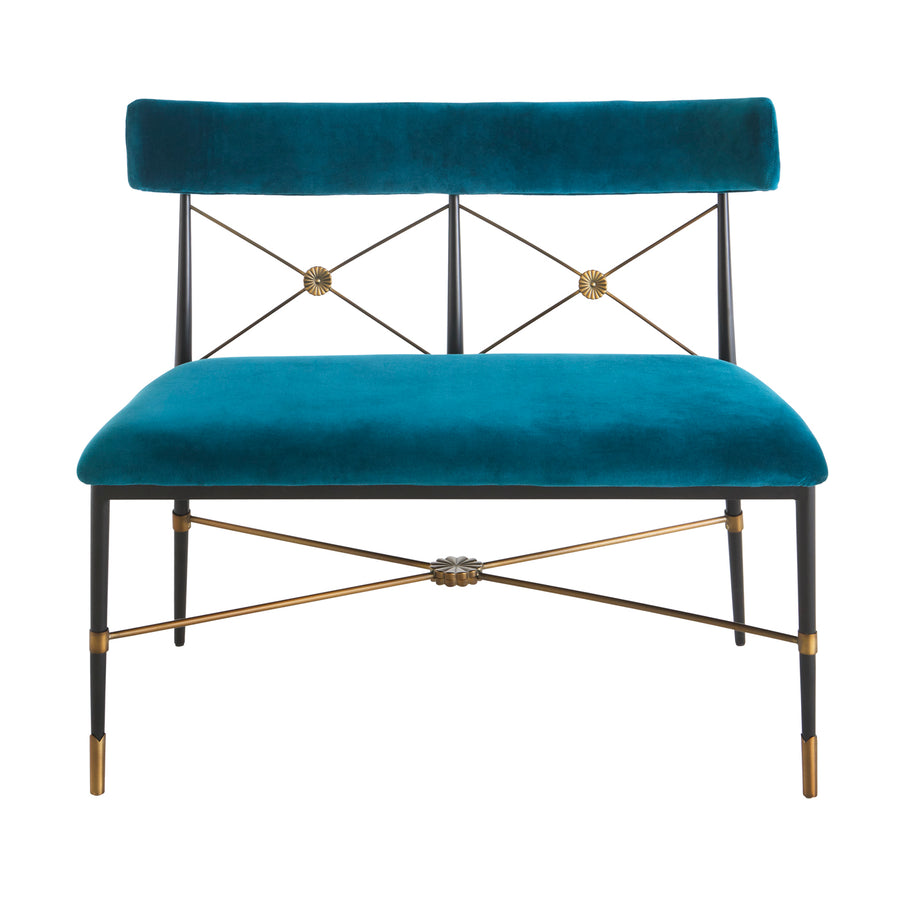 Floral Detal Velvet Dining Bench | Jonathan Adler Rider | Oroa.com