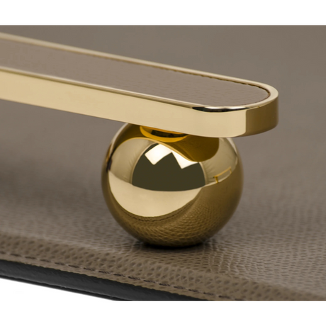 Leather Tray With Handles | Pinetti Pamphili | OROA.com