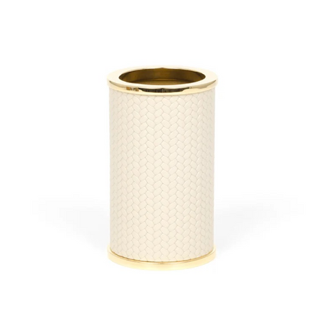 Leather Covered Round Bathroom Set | Pinetti Olimpia | OROA.com