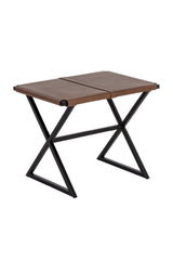 Brown Leather Stool by Splendido Elon Accent Stool, alternate view 3