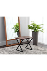 Brown Leather Stool by Splendido Elon Accent Stool, alternate view 5