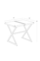 Brown Leather Stool by Splendido Elon Accent Stool, alternate view 9