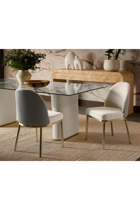Taupe Arched-Back Dining Chairs (2) by Splendido Lavania, alternate view 10