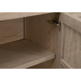 4-Door Gray Cane Media Sideboard | Living Essentials Carina
