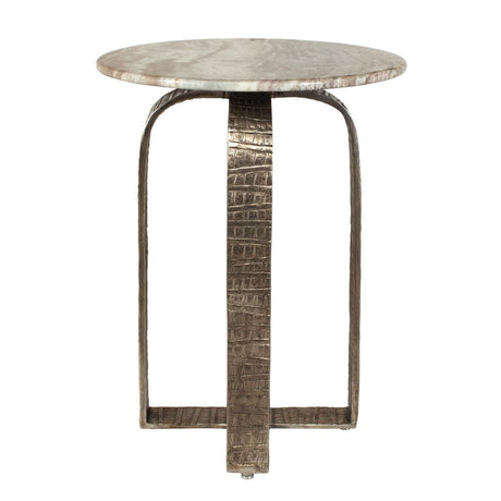 Round Marble Indoor/Outdoor Side Table by Uttermost Warner