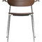 Chrome Base Oak Dining Armchair | Audo Copenhagen Co | Oroa.com
