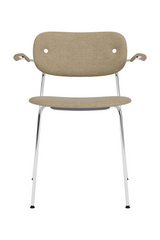 Chrome Padded Dining Armchair | Audo Copenhagen Co | Oroa.com