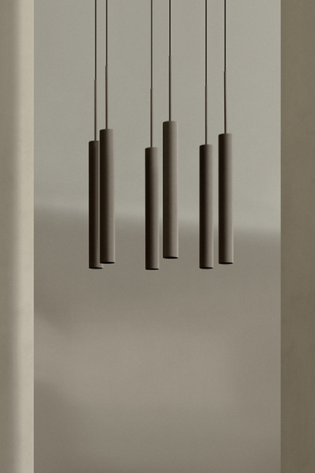 Bronzed Tube Rail Pendant Lamp | Audo Copenhagen Tubulaire | Oroa.com